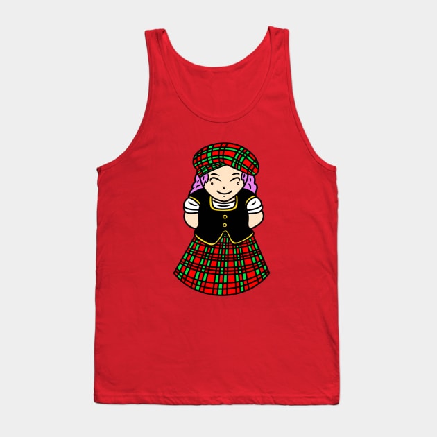 Chibi Scottish girl Tank Top by Andrew Hau
